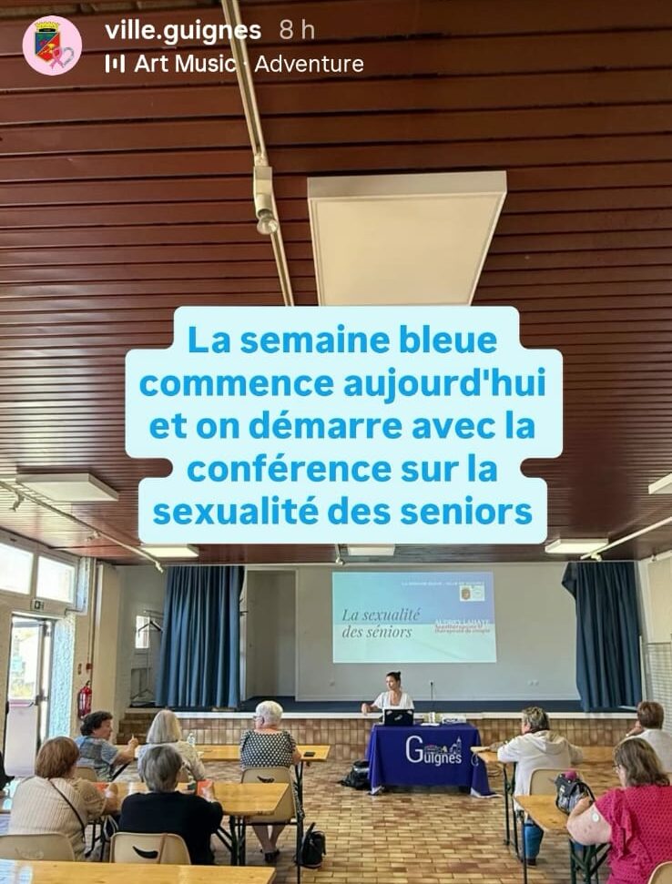 publication instagram conférence sexualité des séniors